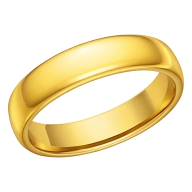 simple gold band, no gemstone, emoji style sticker