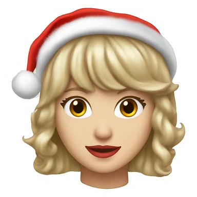 taylor swift with santa hat sticker