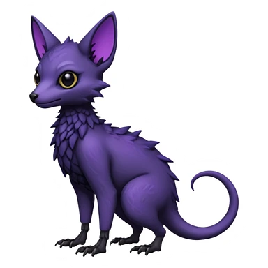 black gothic Trico-hybrid-creature dark purple (full body) sticker