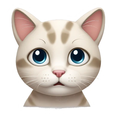 Shy cat blushing sticker