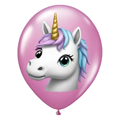 Unicorn balloon sticker