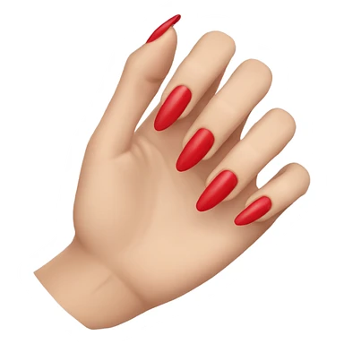 red nails  sticker