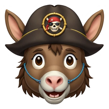 pirate donkey  sticker