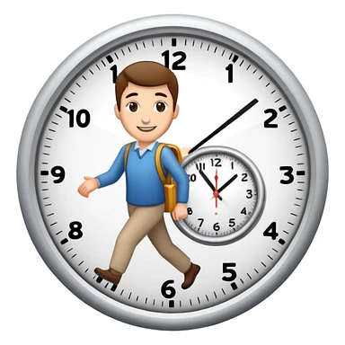 person arriving on time, punctuality sticker