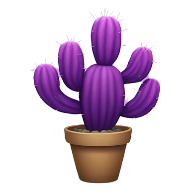 Purple cactus sticker