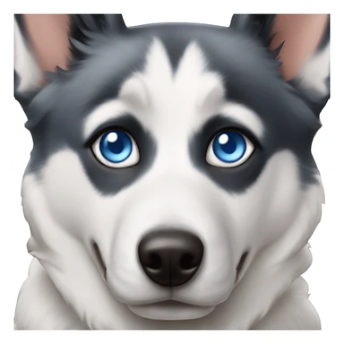 blue eyes Shepsky  sticker