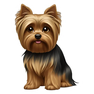 Brown yorkshire terrier long hair  sticker