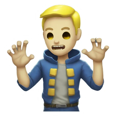 Vault boy as a ghoul sticker