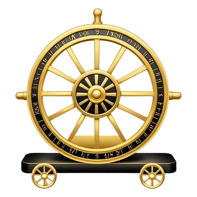 Tarot Card with a wheel on it sticker