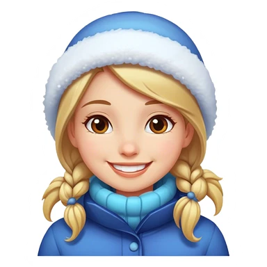 Girl in the snow sticker