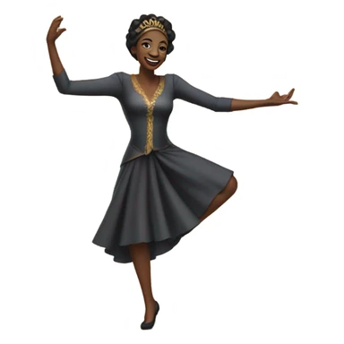 black woman doing a stage bow  sticker