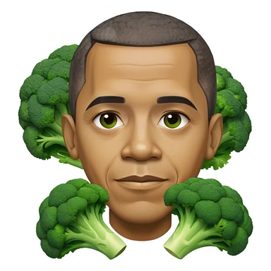 Obama made of broccoli sticker