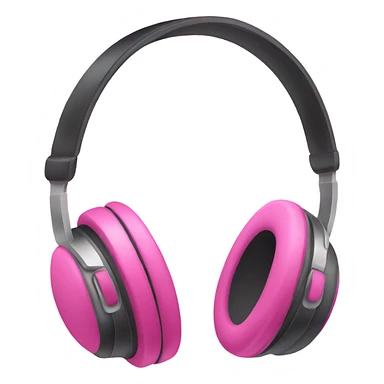 pink headphones  sticker