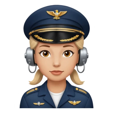 Pilot without cap just earrings 
 sticker