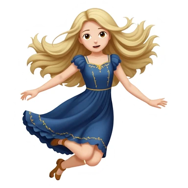 Falling girl sticker