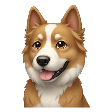 kawai dog sticker