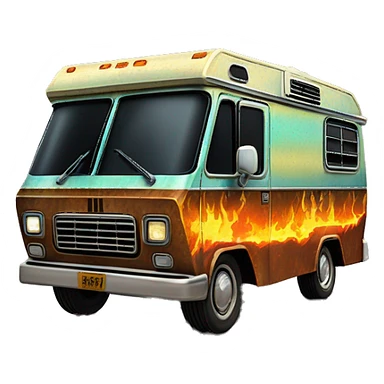 Scooby Doo and Tonka too Darth Vader’s 1972 Winnebago rv rusted holographic flames  sticker