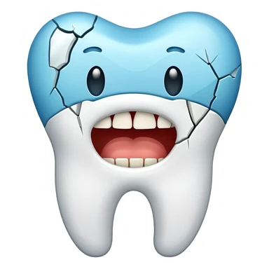 broken tooth sticker