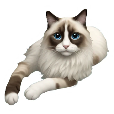 Ragdoll cat swimming pool sticker
