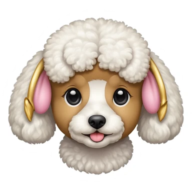 cute poodle sticker