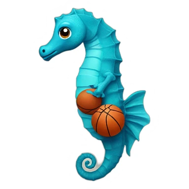 seahorse wearing basketball outfit sticker