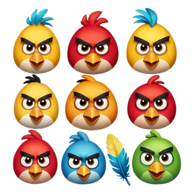 Angry birds r sticker