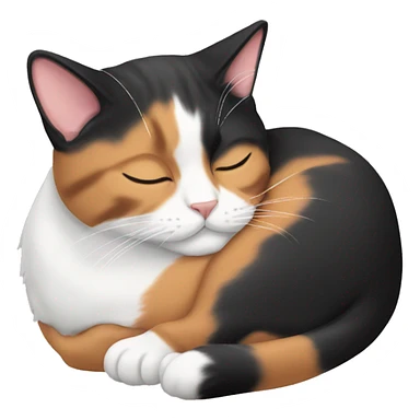 Calico cat napping  sticker