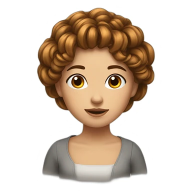 fille métisse cheveux lise marrons couronne sticker