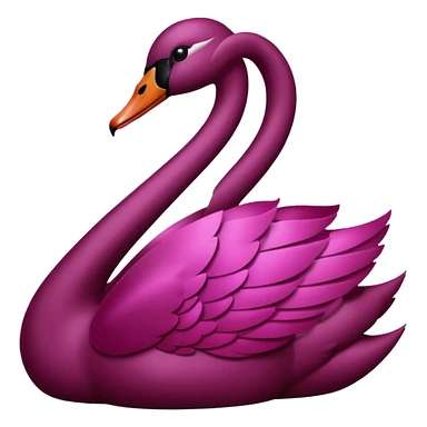 Maroon swan with bow sticker