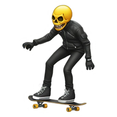 The classic death riding a skate sticker