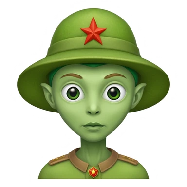 Alien with soviet sticker