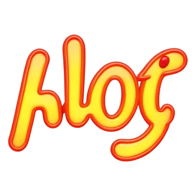 Neon signboard word "hot" sticker