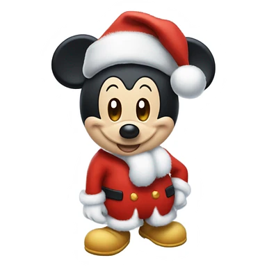 Mikey mouse wearing a Santa suit  sticker