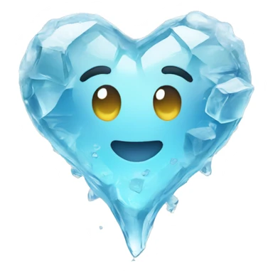an heart in a ice  sticker