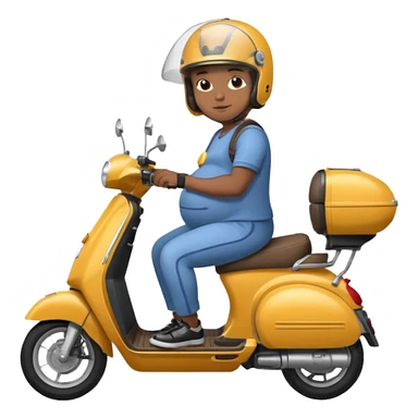 pregnant black man on motor scotor sticker