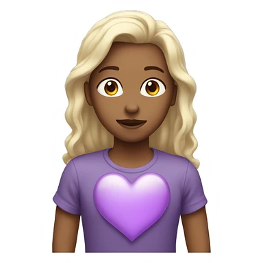 pastell purple heart sticker