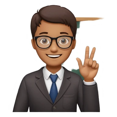 teacher teaching numbers on a blackboard
 sticker