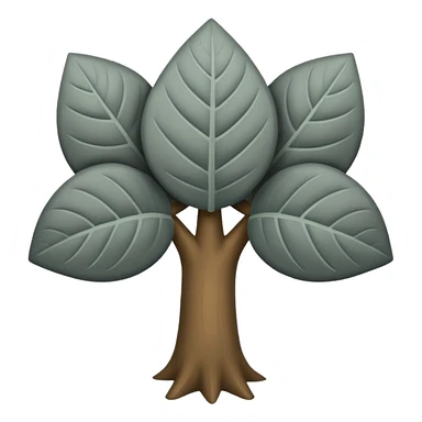 emoji de un trébol gris de 4 hojas sticker