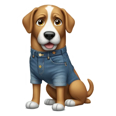 Giant dog wearing jeans sticker