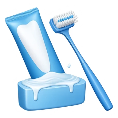 toothpaste and toothbrush sticker