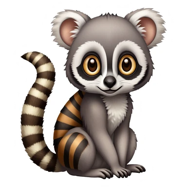 Madagascar lemur with big eyes sticker