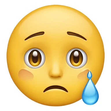 Sad, confused, emoji face not human sticker