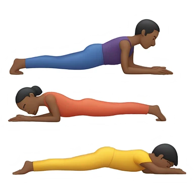 Two people doing a plank sticker