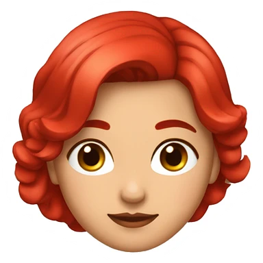 Mujer de cabello rojo corto hasta los hombros liso sticker
