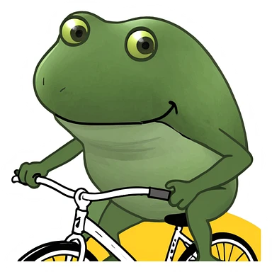 D riding a bike sticker