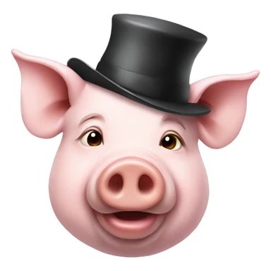 Pig that wears hat and suite sticker