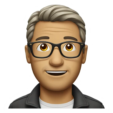 a man with glases sticker