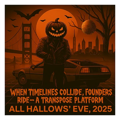 DO NOT CHANGE ANYTHING ELSE JUST MAKE THE FONT FOR WHEN TIMELINES COLLIDE, FOUNDERS RIDE, SPOOKY, RUNNY. KEEP THE SAME SIZE FONT.  sticker