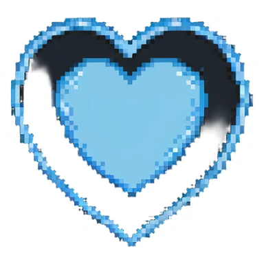 light blue heart sticker