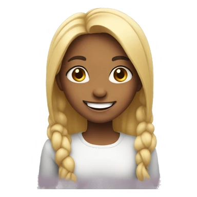 girl with a big smile sticker